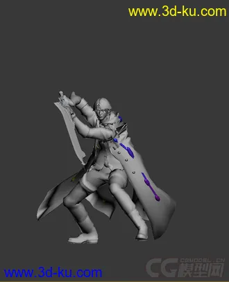 3D打印模型鬼泣，带绑定动画的图片
